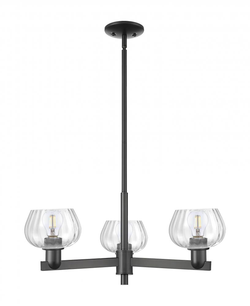 Fenton - 3 Light - 28 inch - Matte Black - Stem hung - Pendant