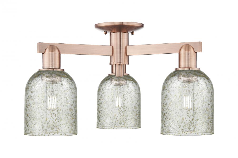 Caledonia - 3 Light - 23 inch - Antique Copper - Semi-Flush Mount