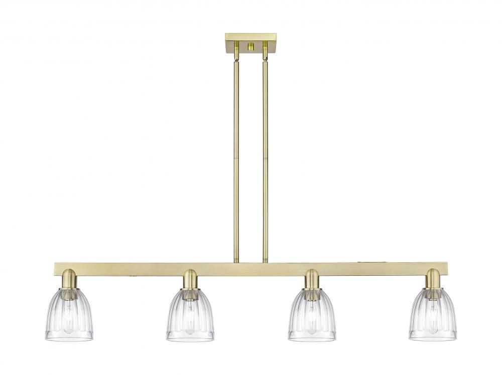 Brookfield - 4 Light - 49 inch - Antique Brass - Stem hung - Island Light