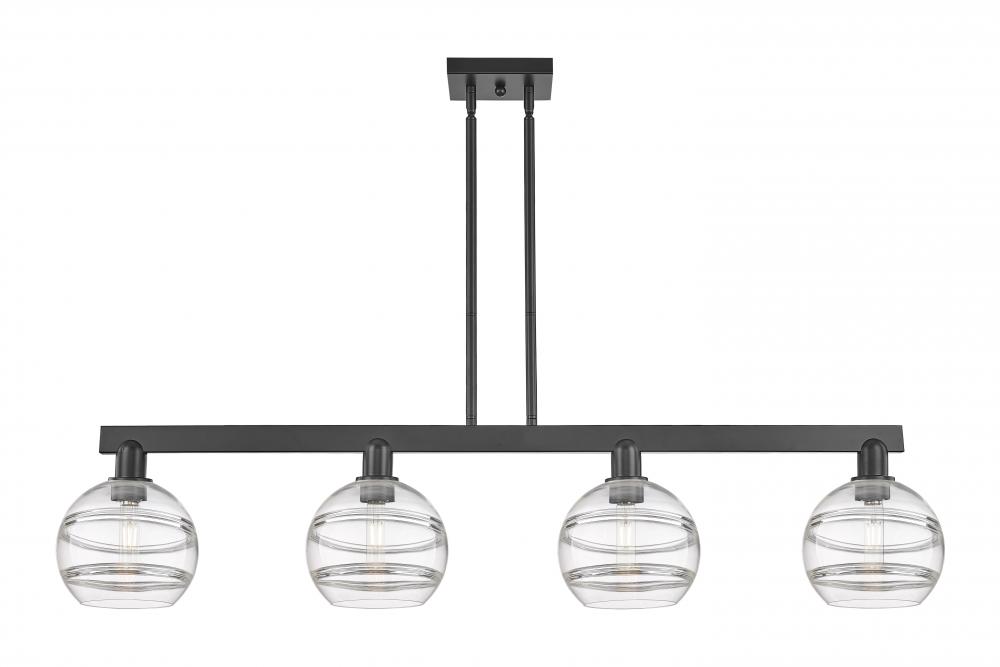 Rochester - 4 Light - 51 inch - Matte Black - Stem hung - Island Light