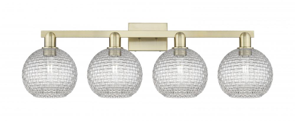 Athens - 4 Light - 35 inch - Antique Brass - Bath Vanity Light