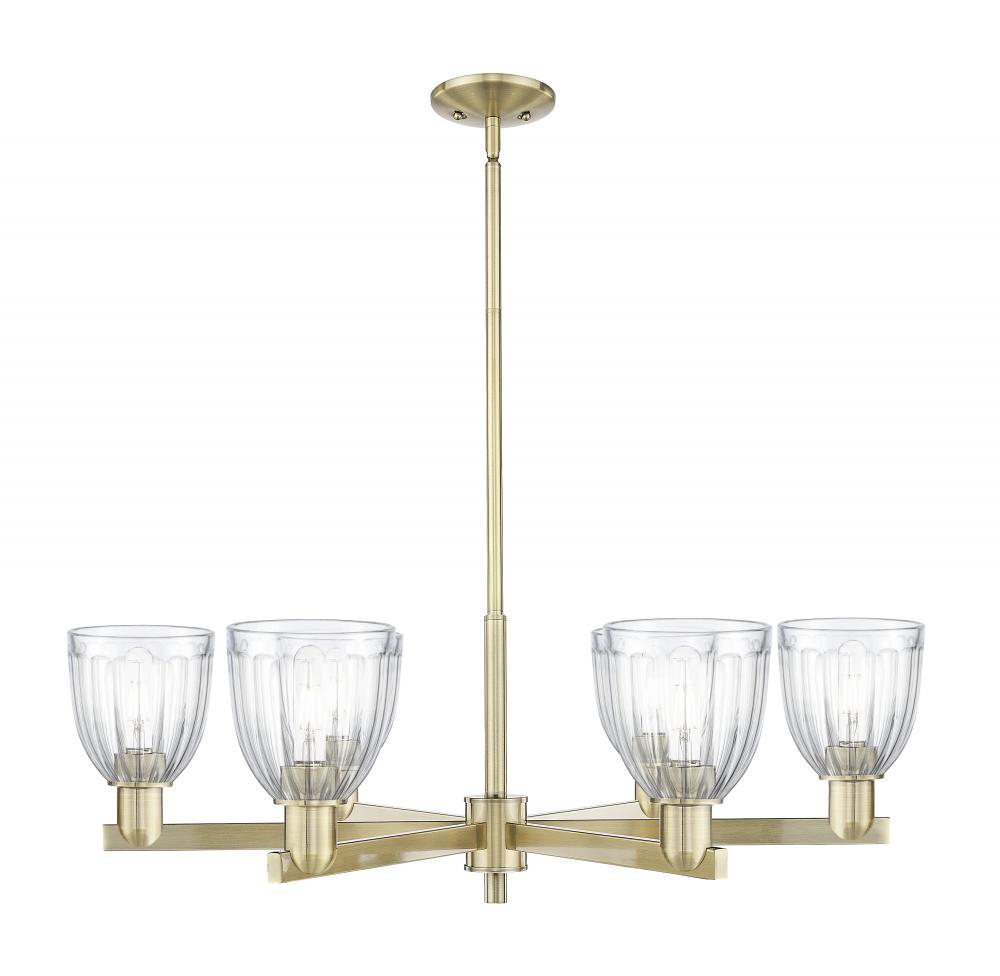 Brookfield - 6 Light - 36 inch - Antique Brass - Stem hung - Chandelier