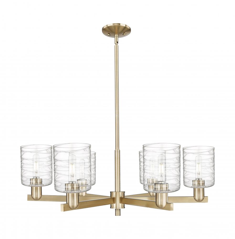 Cobbleskill - 6 Light - 35 inch - Champagne Bronze - Stem hung - Chandelier