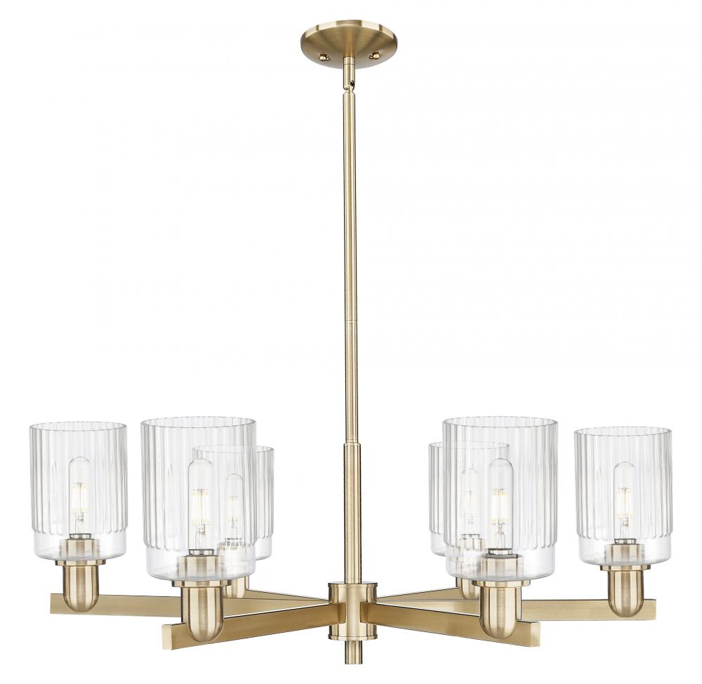 Hadley - 6 Light - 34 inch - Champagne Bronze - Stem hung - Chandelier