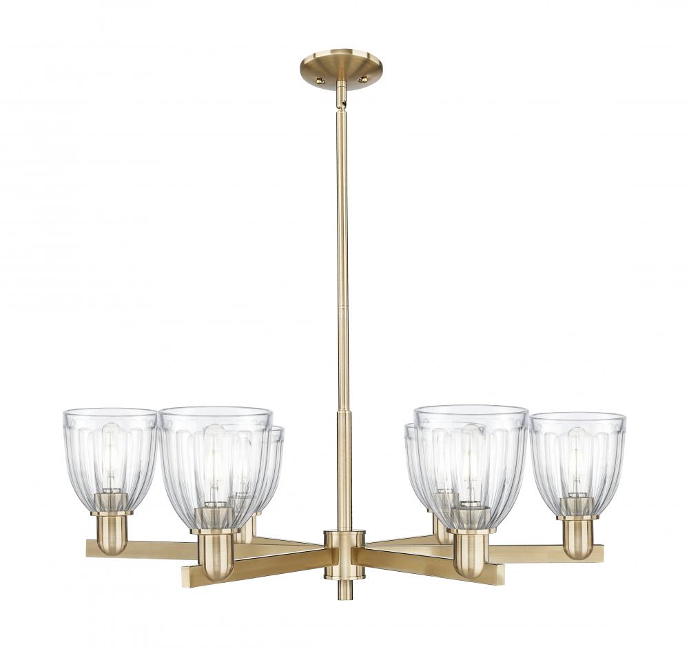 Brookfield - 6 Light - 36 inch - Champagne Bronze - Stem hung - Chandelier