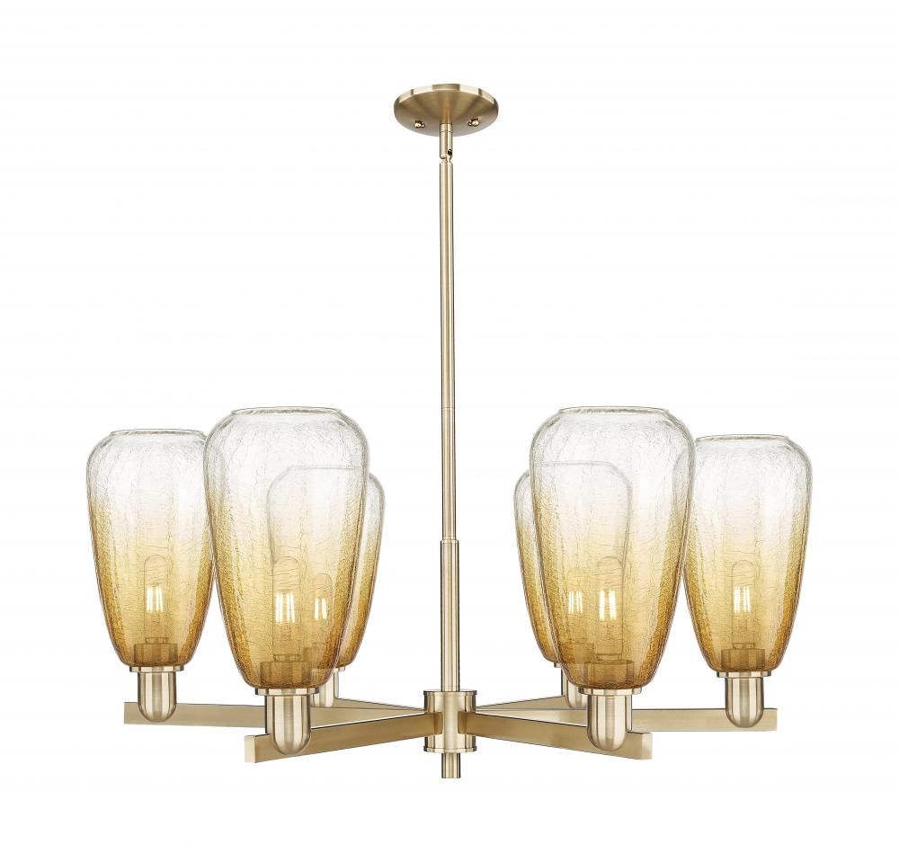 Brookhaven Almond - 6 Light - 24 inch - Champagne Bronze - Chandelier