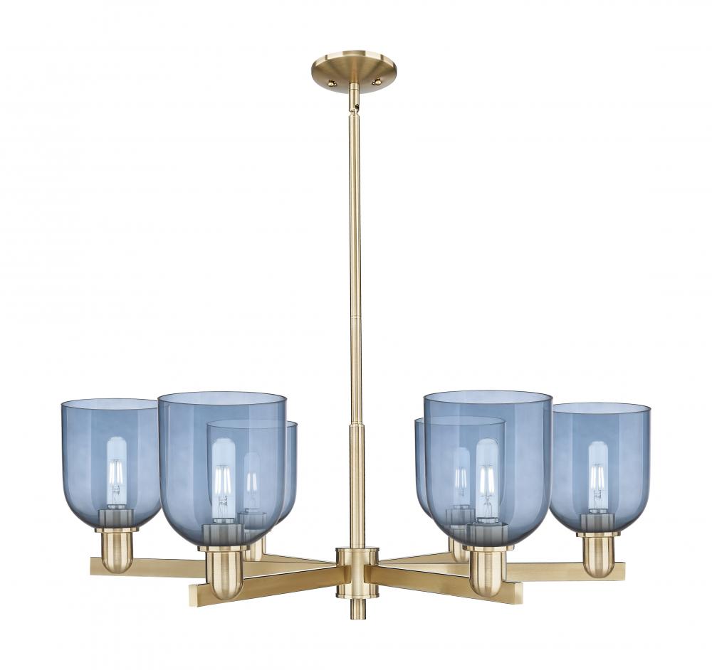 Bella - 6 Light - 35 inch - Champagne Bronze - Stem hung - Chandelier