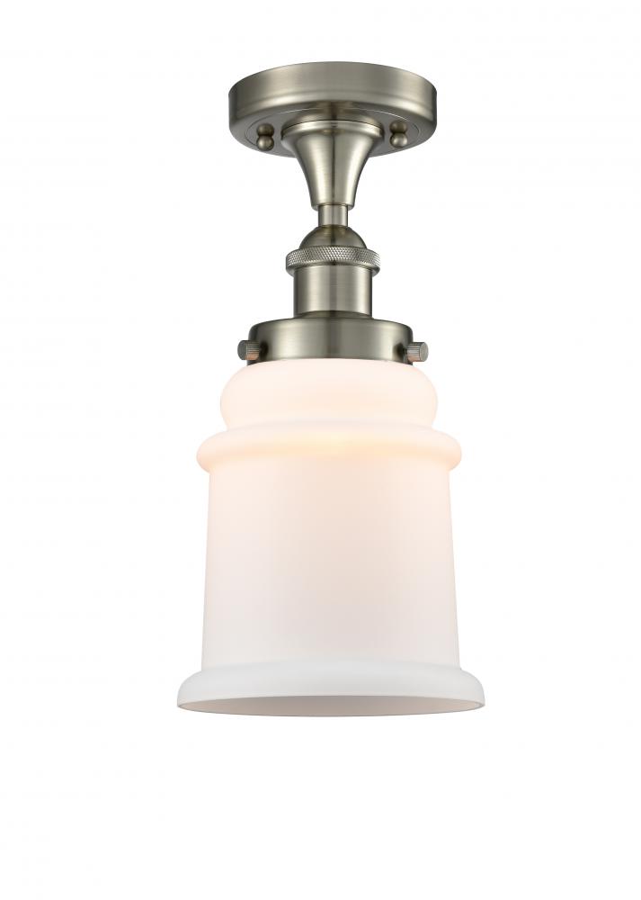 Canton - 1 Light - 6 inch - Brushed Satin Nickel - Semi-Flush Mount