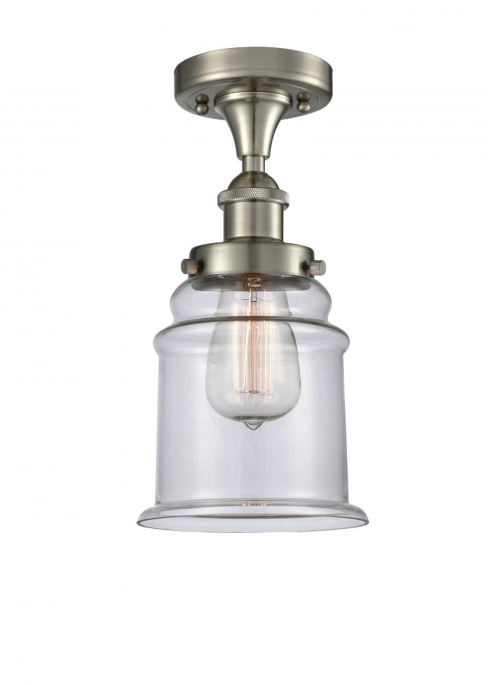 Canton - 1 Light - 6 inch - Brushed Satin Nickel - Semi-Flush Mount