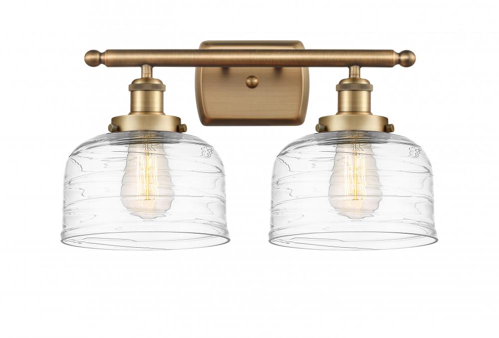 Bell - 2 Light - 18 inch - Brushed Brass - Bath Vanity Light