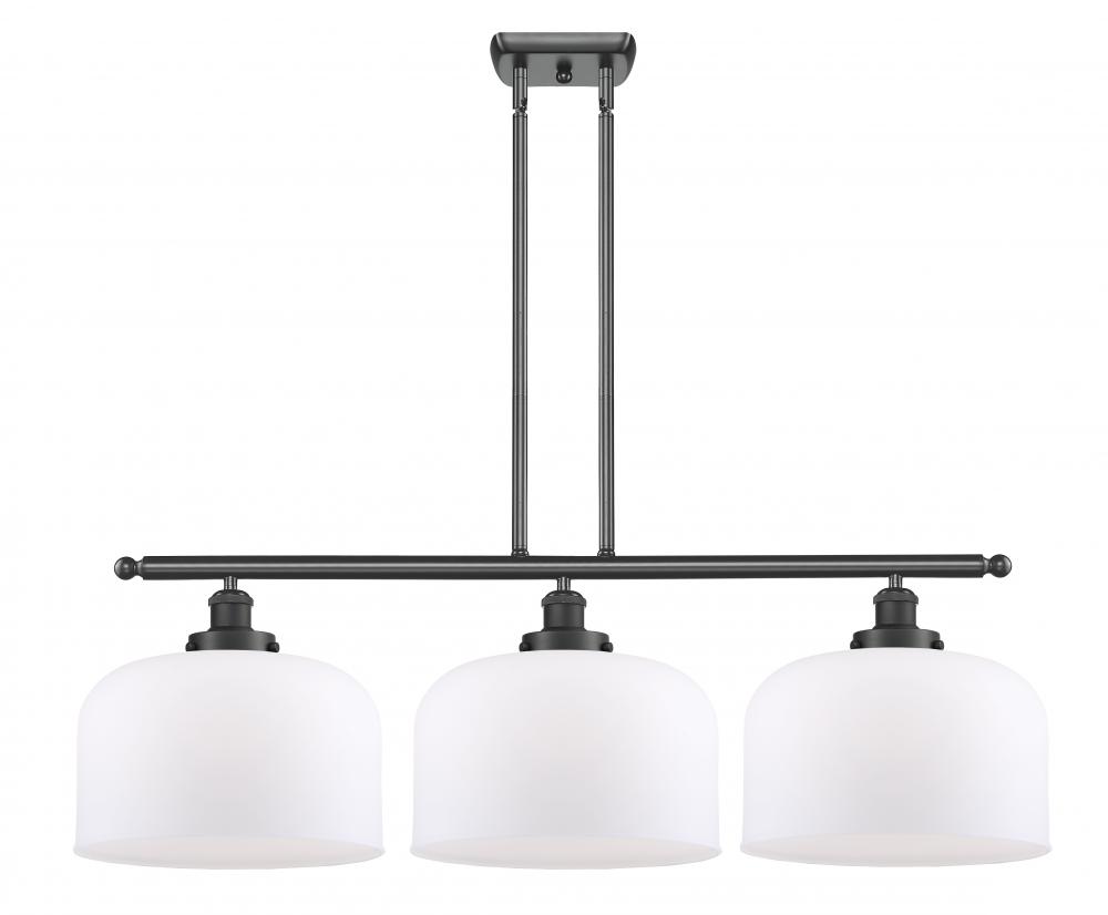 Bell - 3 Light - 36 inch - Matte Black - Stem Hung - Island Light