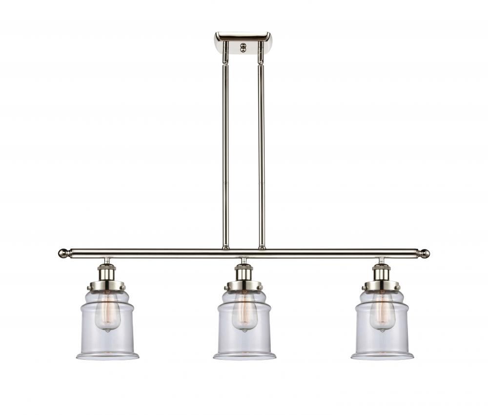 Canton - 3 Light - 36 inch - Polished Nickel - Stem Hung - Island Light