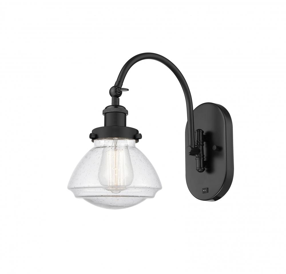 Olean - 1 Light - 7 inch - Matte Black - Adjustable Swing Arm