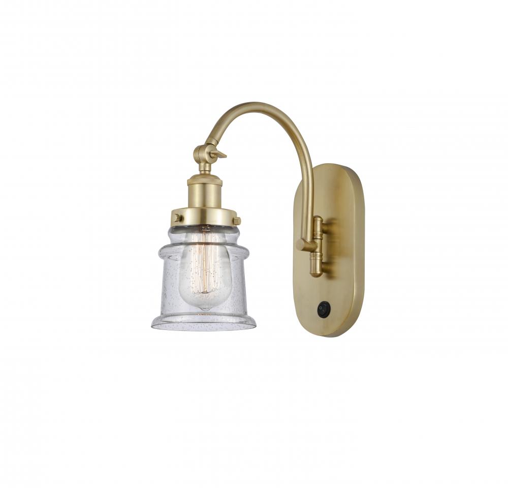 Canton - 1 Light - 7 inch - Satin Gold - Adjustable Swing Arm