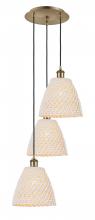 Innovations Lighting 113B-3P-AB-NBD-9-NAT - Bristol Natural - 3 Light - 19 inch - Antique Brass - Cord hung - Multi Pendant