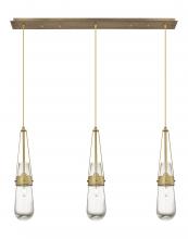 Innovations Lighting 123-452-1P-BB-G452-4CL - Milan - 3 Light - 36 inch - Brushed Brass - Linear Pendant