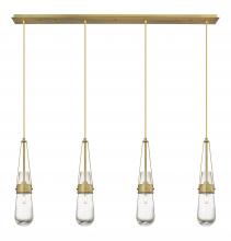 Innovations Lighting 124-452-1P-BB-G452-4CL - Milan - 4 Light - 48 inch - Brushed Brass - Linear Pendant