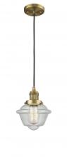 Innovations Lighting 201C-BB-G534 - Oxford - 1 Light - 7 inch - Brushed Brass - Cord hung - Mini Pendant