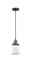 Innovations Lighting 201CSW-BAB-G181S - Canton - 1 Light - 5 inch - Black Antique Brass - Cord hung - Mini Pendant