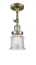 Innovations Lighting 201F-AB-G184S - Canton - 1 Light - 5 inch - Antique Brass - Adjustable Semi-Flush Mount