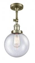 Innovations Lighting 201F-AB-G204-8 - Beacon - 1 Light - 8 inch - Antique Brass - Adjustable Semi-Flush Mount