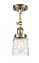 Innovations Lighting 201F-AB-G513 - Bell - 1 Light - 5 inch - Antique Brass - Adjustable Semi-Flush Mount