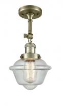 Innovations Lighting 201F-AB-G534 - Oxford - 1 Light - 7 inch - Antique Brass - Adjustable Semi-Flush Mount