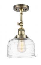 Innovations Lighting 201F-AB-G713 - Bell - 1 Light - 8 inch - Antique Brass - Adjustable Semi-Flush Mount