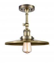 Innovations Lighting 201F-AB-MFR-AB-12 - Railroad - 1 Light - 12 inch - Antique Brass - Adjustable Semi-Flush Mount