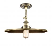 Innovations Lighting 201F-AB-MFR-AB-16 - Railroad - 1 Light - 16 inch - Antique Brass - Adjustable Semi-Flush Mount