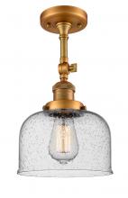 Innovations Lighting 201F-BB-G74-LED - Bell - 1 Light - 8 inch - Brushed Brass - Adjustable Semi-Flush Mount