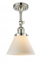 Innovations Lighting 201F-PN-G41 - Cone - 1 Light - 8 inch - Polished Nickel - Adjustable Semi-Flush Mount