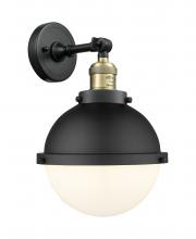 Innovations Lighting 203-BAB-HFS-81-BK - Hampden - 1 Light - 9 inch - Black Antique Brass - Adjustable Sconce