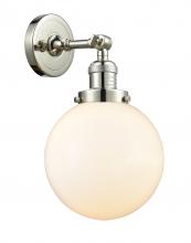 Innovations Lighting 203-PN-G201-8 - Beacon - 1 Light - 8 inch - Polished Nickel - Adjustable Sconce