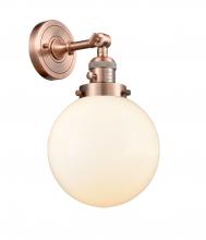Innovations Lighting 203SW-AC-G201-8-LED - Beacon - 1 Light - 8 inch - Antique Copper - Adjustable Sconce
