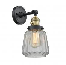 Innovations Lighting 203SW-BAB-G142 - Chatham - 1 Light - 7 inch - Black Antique Brass - Adjustable Sconce