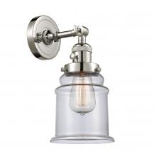 Innovations Lighting 203SW-PN-G182 - Canton - 1 Light - 7 inch - Polished Nickel - Adjustable Sconce