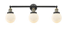Innovations Lighting 205-BAB-G201-6 - Beacon - 3 Light - 30 inch - Black Antique Brass - Bath Vanity Light