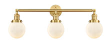 Innovations Lighting 205-SG-G201-6 - Beacon - 3 Light - 30 inch - Satin Gold - Bath Vanity Light