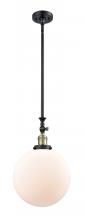Innovations Lighting 206-BAB-G201-12 - Beacon - 1 Light - 12 inch - Black Antique Brass - Stem Hung - Adjustable Mini Pendant