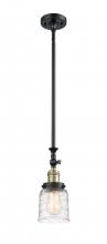Innovations Lighting 206-BAB-G513 - Bell - 1 Light - 5 inch - Black Antique Brass - Stem Hung - Adjustable Mini Pendant