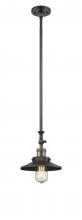 Innovations Lighting 206-BAB-M6 - Railroad - 1 Light - 8 inch - Black Antique Brass - Stem Hung - Adjustable Mini Pendant