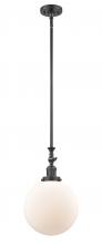 Innovations Lighting 206-OB-G201-10 - Beacon - 1 Light - 10 inch - Oil Rubbed Bronze - Stem Hung - Adjustable Mini Pendant