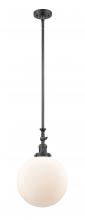 Innovations Lighting 206-OB-G201-12 - Beacon - 1 Light - 12 inch - Oil Rubbed Bronze - Stem Hung - Adjustable Mini Pendant