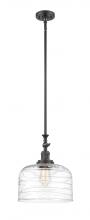 Innovations Lighting 206-OB-G713-L - Bell - 1 Light - 12 inch - Oil Rubbed Bronze - Stem Hung - Adjustable Mini Pendant