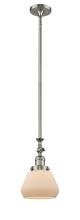 Innovations Lighting 206-SN-G171 - Fulton - 1 Light - 7 inch - Brushed Satin Nickel - Stem Hung - Adjustable Mini Pendant