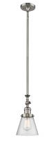 Innovations Lighting 206-SN-G64 - Cone - 1 Light - 6 inch - Brushed Satin Nickel - Stem Hung - Adjustable Mini Pendant