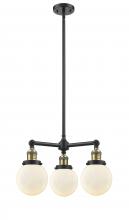 Innovations Lighting 207-BAB-G201-6 - Beacon - 3 Light - 19 inch - Black Antique Brass - Stem Hung - Chandelier