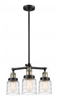 Innovations Lighting 207-BAB-G513 - Bell - 3 Light - 19 inch - Black Antique Brass - Stem Hung - Chandelier