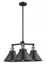 Innovations Lighting 207-BAB-M10 - Briarcliff - 3 Light - 24 inch - Black Antique Brass - Stem Hung - Chandelier